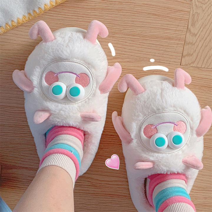 Women’s Plush Cartoon Thermal Slippers