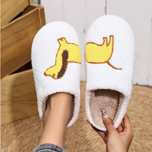 Cotton Slippers Women's Home Winter Animal Embroidery Warm - All Inclusive Family Treasures