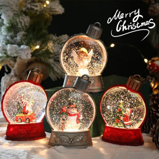 Luminous Christmas LED Snow Globe – Festive Holiday Scene Collection - All Inclusive Family Treasures