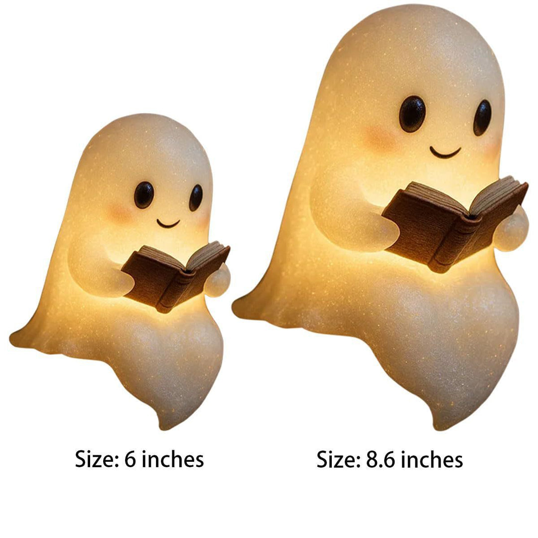 Reading Ghost LED Night Light – Adorable Warm Glow Bedside Lamp