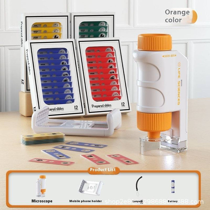 Explore the Microscopic World: 1200X LED Microscope for Kids & Beginners - All Inclusive Family Treasures