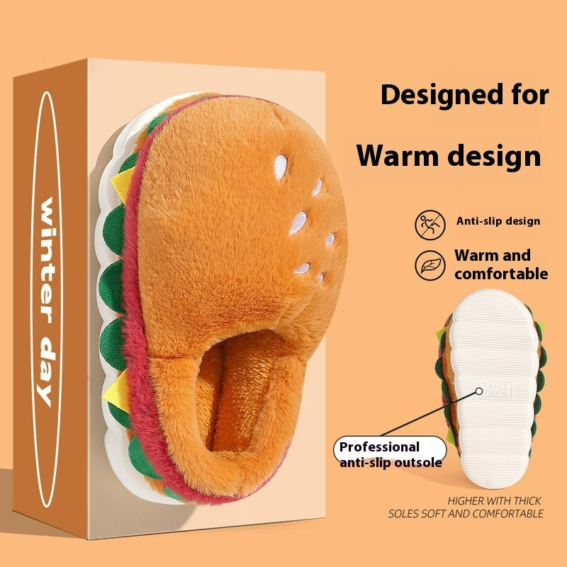 Burger Bliss Plush Slippers – Cozy, Fun & Oh-So-Adorable! - All Inclusive Family Treasures