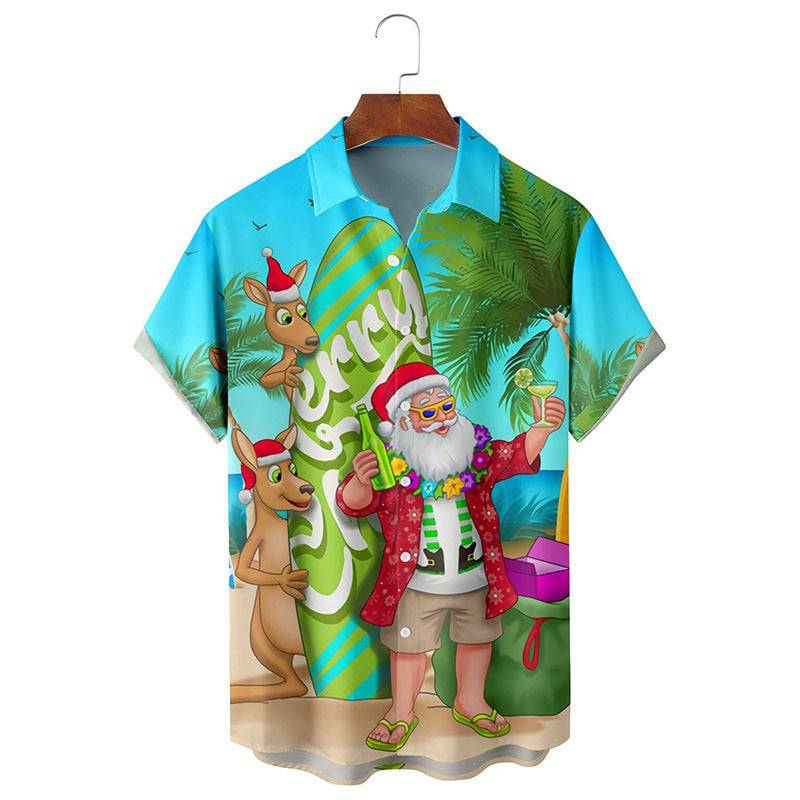 Festive Men's 3D Christmas Print Shirts – Holiday Spirit in Every Stitch! - All Inclusive Family Treasures