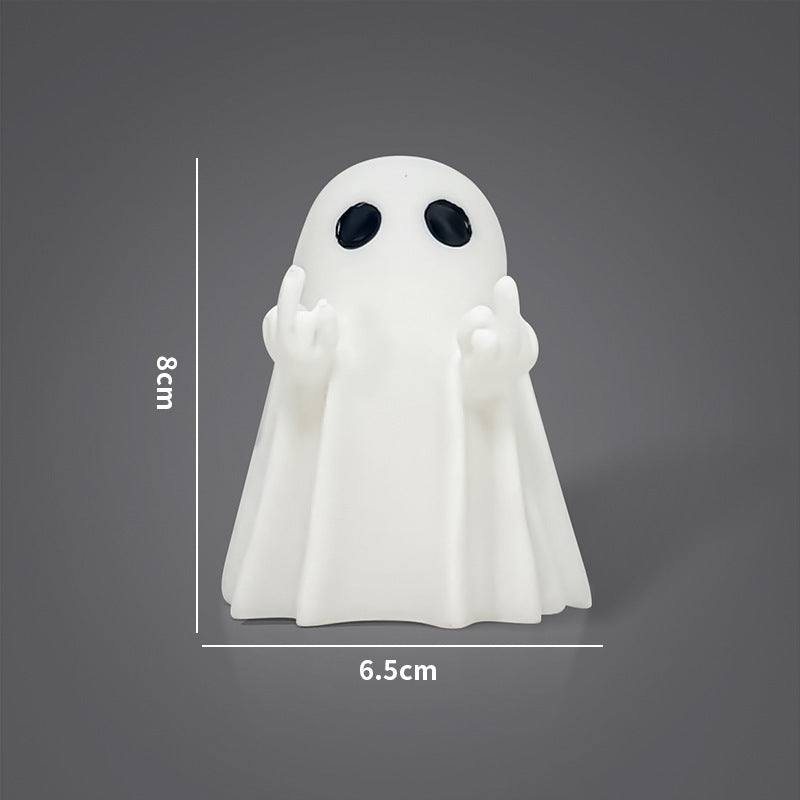 Cute Ghost Figurine Ornaments – Halloween Mini Phantom Collection
