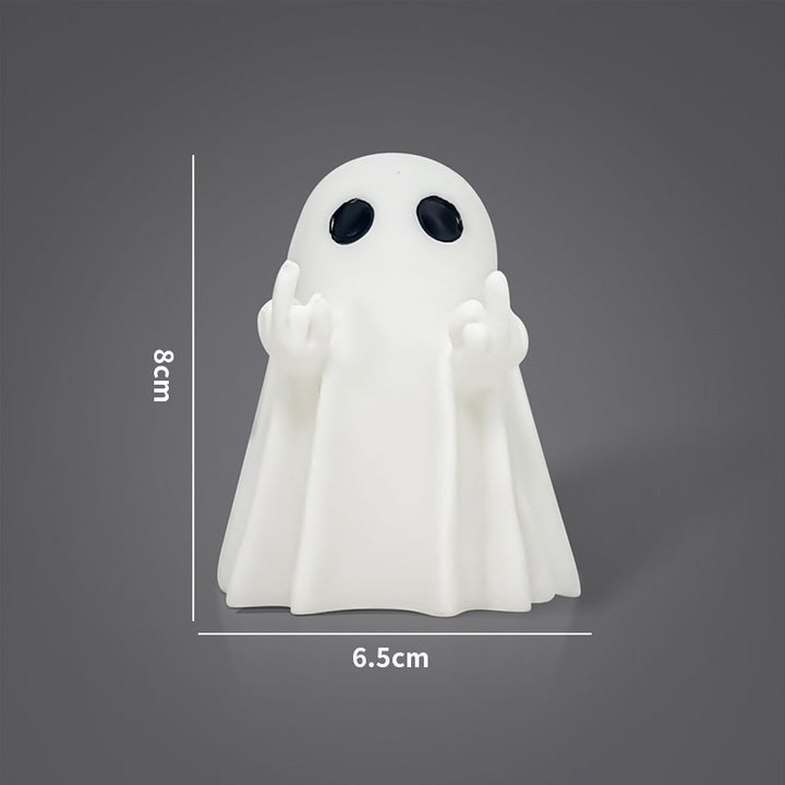 Cute Ghost Figurine Ornaments – Halloween Mini Phantom Collection