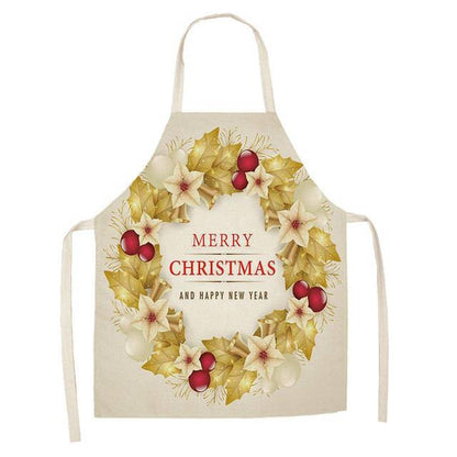 Festive Christmas Cotton & Linen Apron Collection – Perfect for Holiday Cooking & Baking - All Inclusive Family Treasures