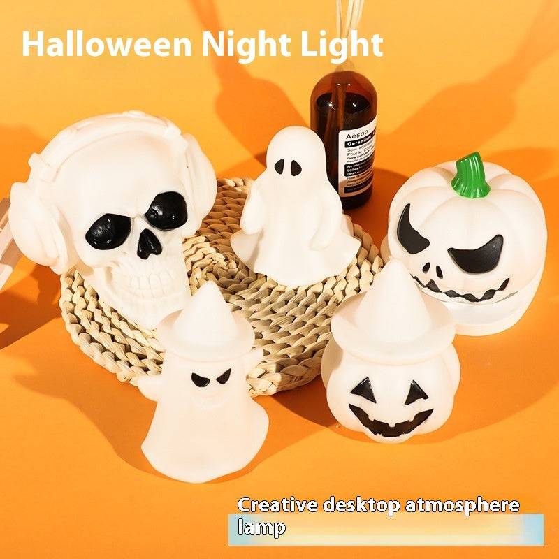 Halloween LED Glowing Pumpkin & Ghost Night Lamps – Adorable Spooky Ornaments for a Magical Glow! - All Inclusive Family Treasures