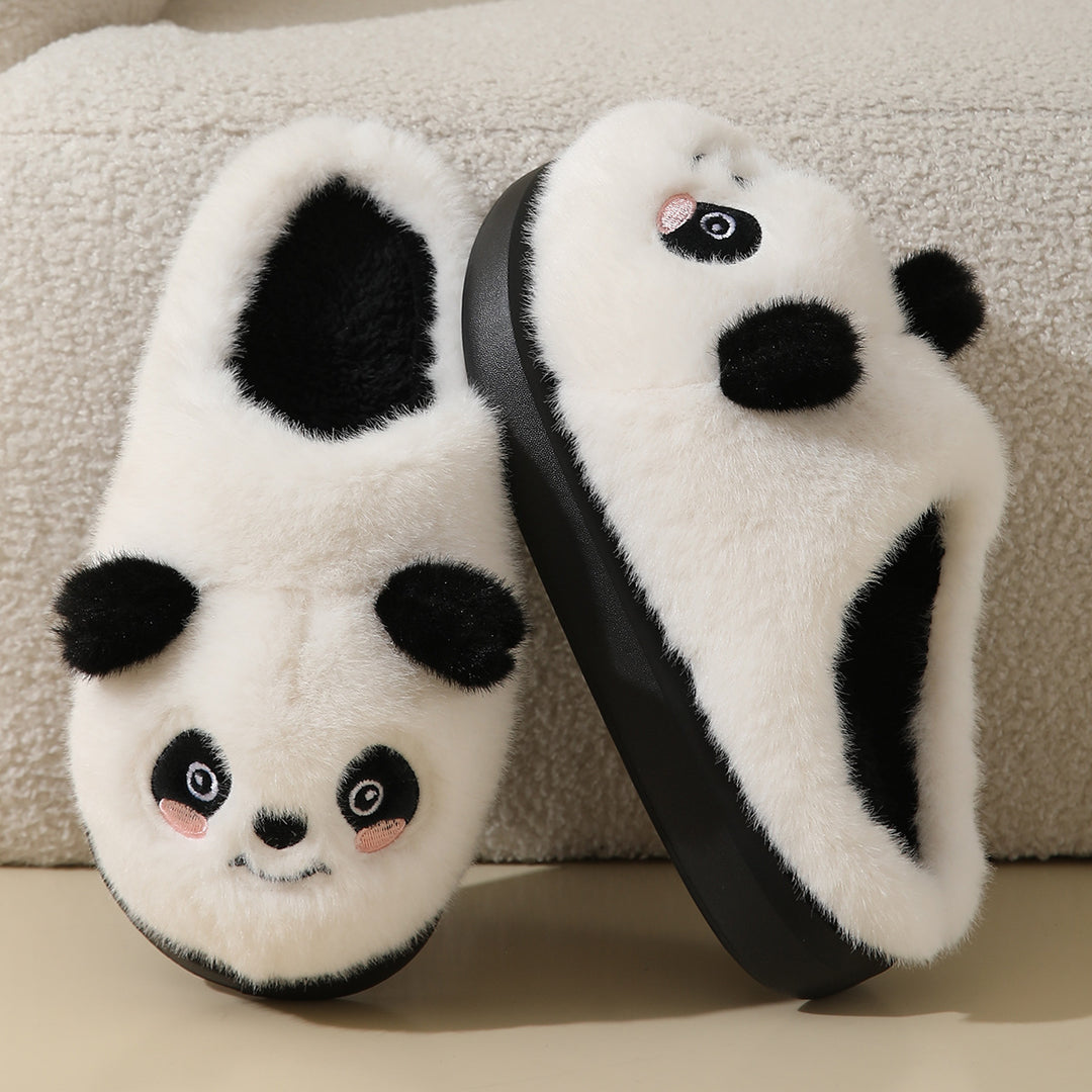 Cozy Cartoon Panda Cotton Slippers