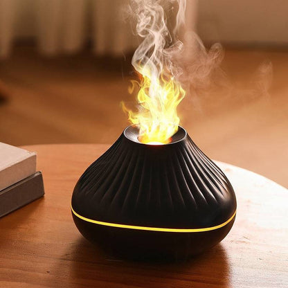 Large Capacity Rainbow Flame Aroma Diffuser | Simulated Flame & Soothing Scents - All Inclusive Family Treasures