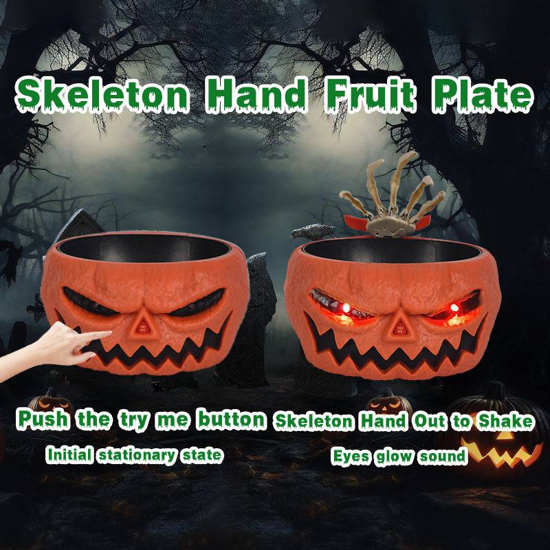 Motion-Activated Halloween Pumpkin Candy Bowl – Spooky Trick-or-Treat Fun with Surprise Moving Hand! - All Inclusive Family Treasures