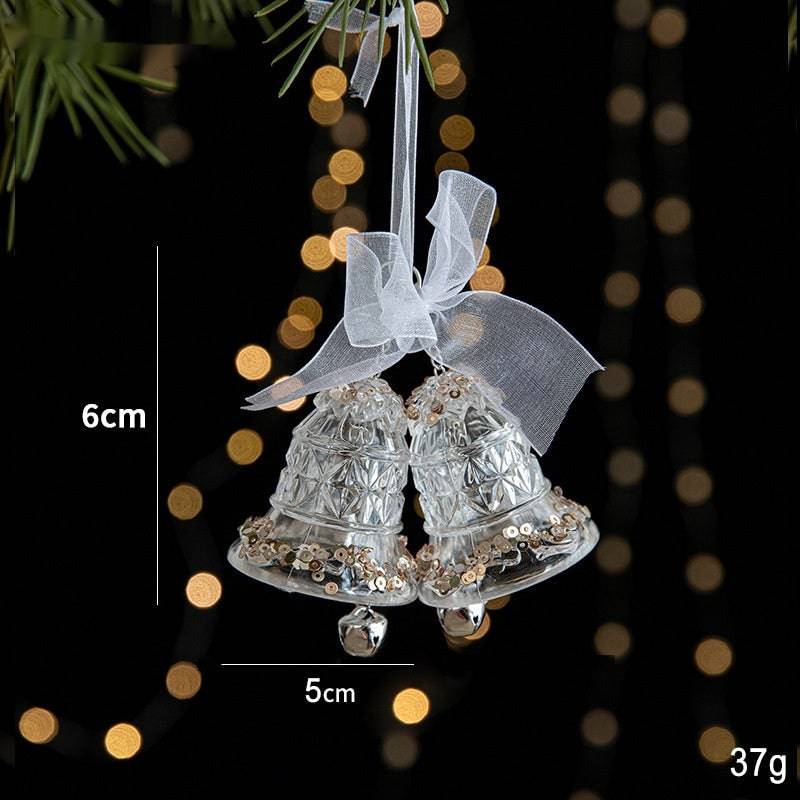 Sparkling Sequin Acrylic Christmas Ornaments – Set of Elegant Transparent Pendants - All Inclusive Family Treasures