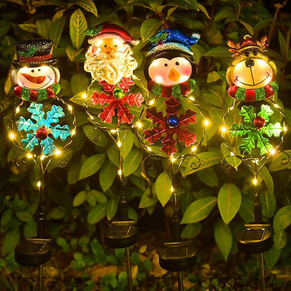 Solar Christmas Garden Lights – Festive LED Snowman, Santa, Reindeer & Penguin Yard Stakes! - All Inclusive Family Treasures