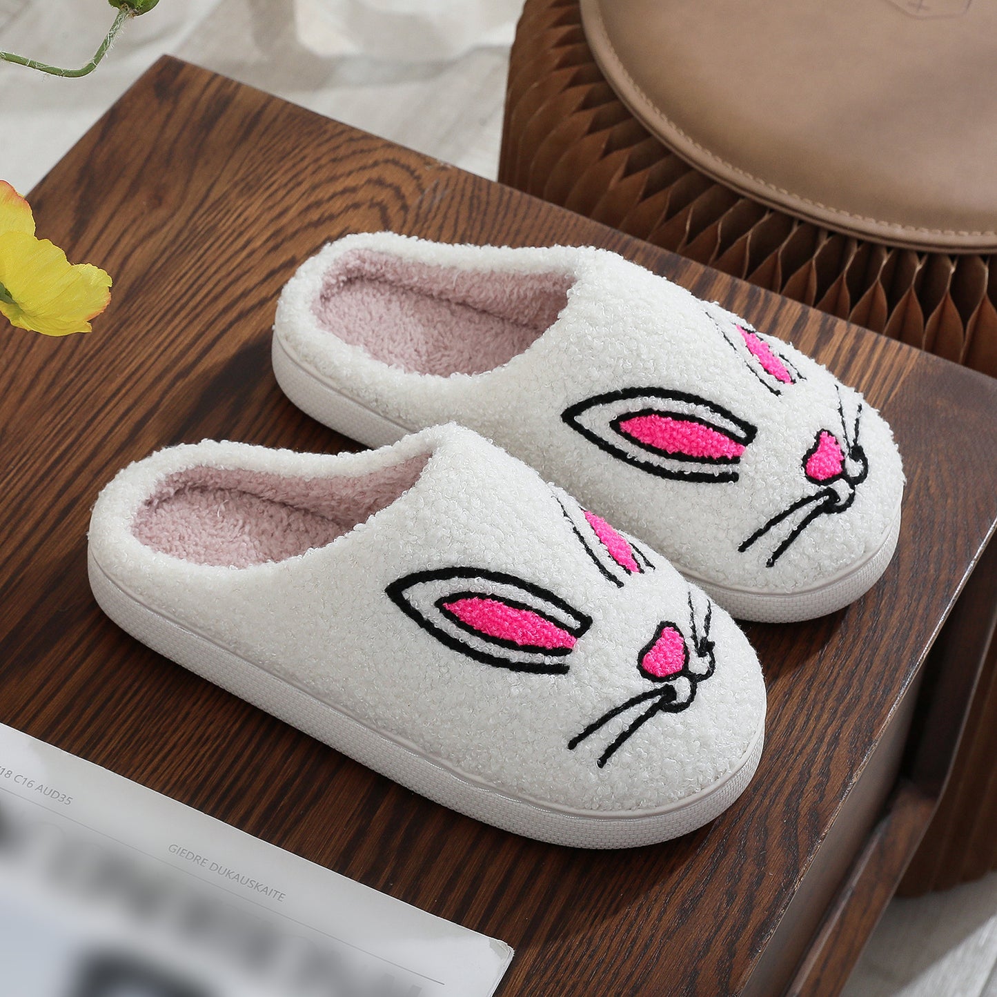 Cotton Slippers Women's Home Winter Animal Embroidery Warm - All Inclusive Family Treasures