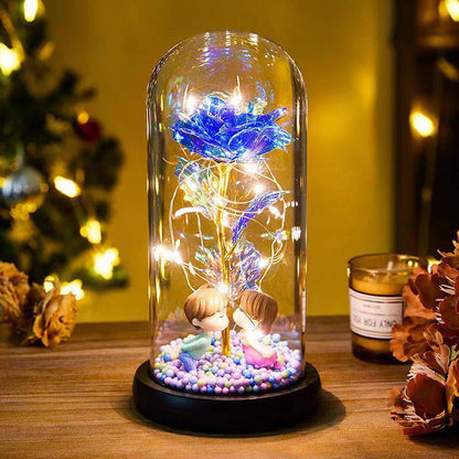 Eternal Rose LED Glass Dome – Romantic Night Light & Decorative Gift - All Inclusive Family Treasures