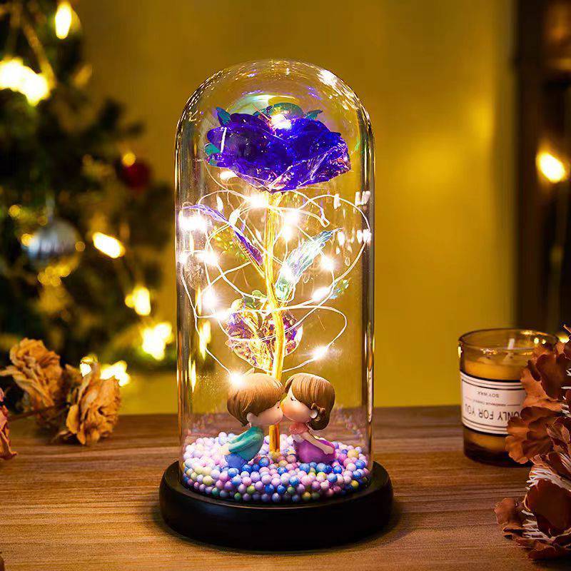 Eternal Rose LED Glass Dome – Romantic Night Light & Decorative Gift - All Inclusive Family Treasures