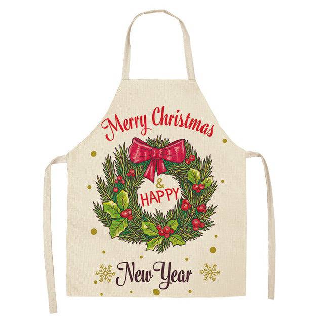 Festive Christmas Cotton & Linen Apron Collection – Perfect for Holiday Cooking & Baking - All Inclusive Family Treasures