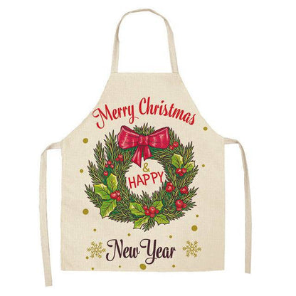 Festive Christmas Cotton & Linen Apron Collection – Perfect for Holiday Cooking & Baking - All Inclusive Family Treasures