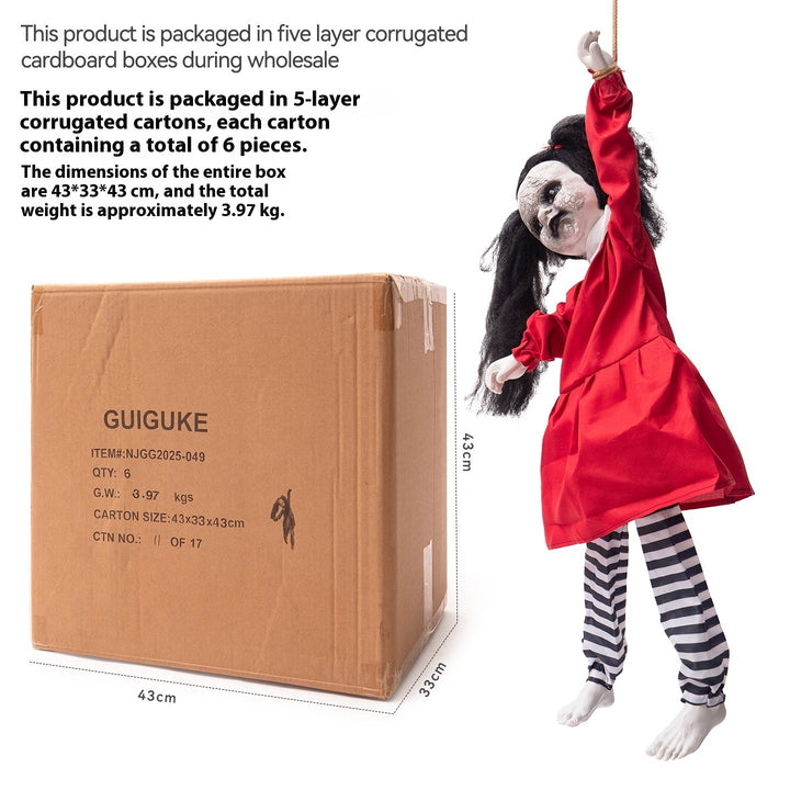 Hanging Leg-Swinging Little Girl – Halloween Electric Decoration