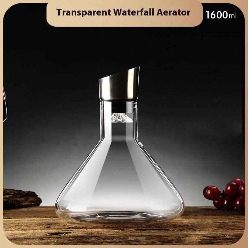 Iceberg Waterfall Crystal Wine Decanter – Lead-Free Quick Decanter for Enhanced Flavor - All Inclusive Family Treasures