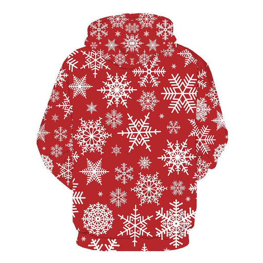 Men's Snowflake Hoodie - Festive Casual Pullover for the Holiday Season - All Inclusive Family Treasures