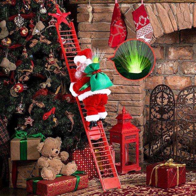 Magical Electric Santa Claus Climbing Ladder – Bring Holiday Cheer to Your Home! - All Inclusive Family Treasures