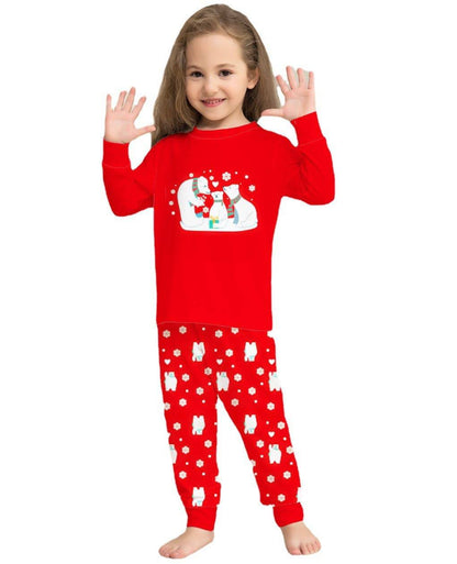 Adorable Christmas Family Pajama Set – Red Parent-Child Matching Holiday Sleepwear - All Inclusive Family Treasures