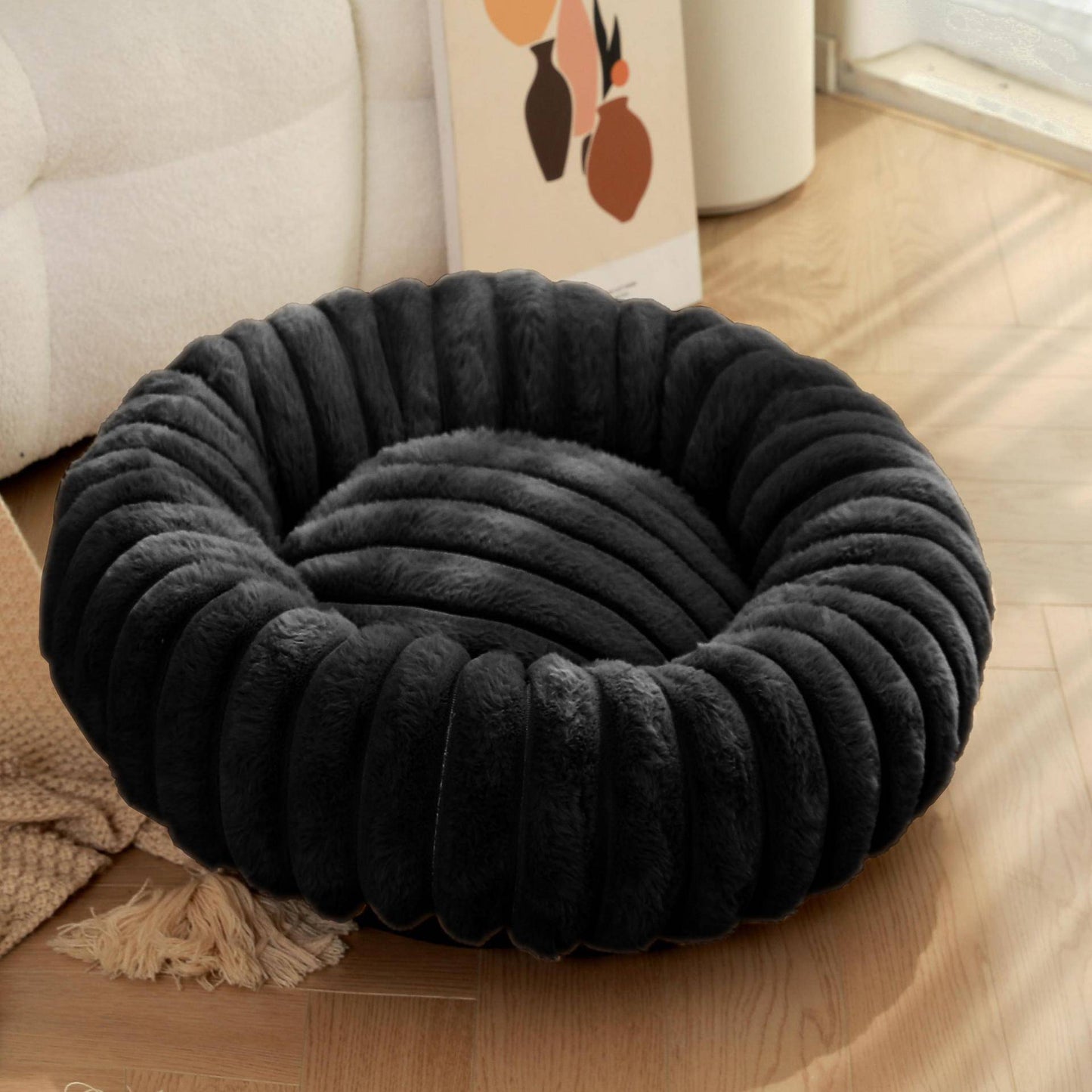 Rabbit Fur Plush Pet Bed - Ultra-Soft Dog Bed & Cat Kennel for Ultimate Comfort - All Inclusive Family Treasures