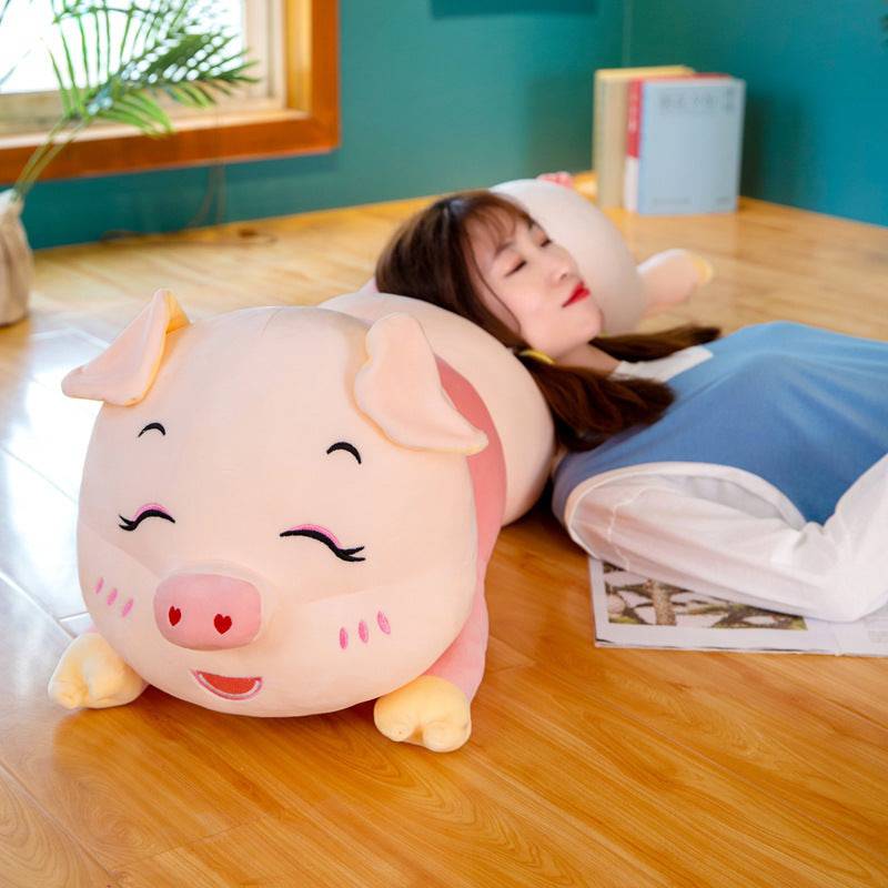 Adorable Piggy Long Body Pillow – Cuddly Plush for Comfort & Decor - All Inclusive Family Treasures