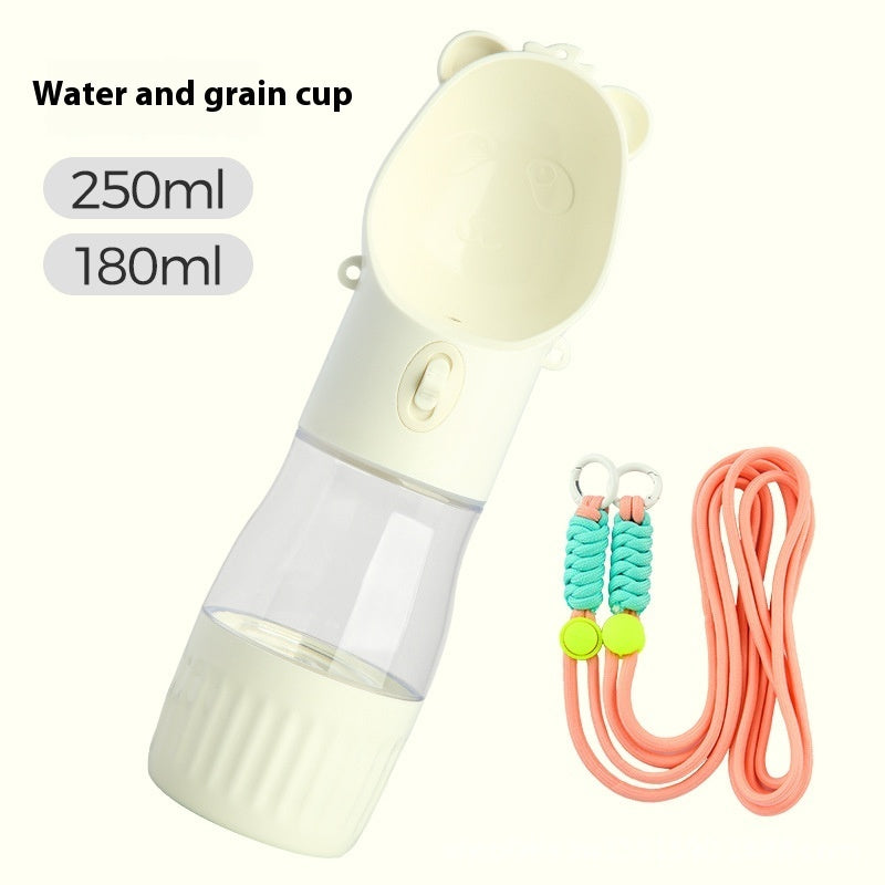 2-in-1 Portable Pet Water & Food Bottle – Travel Essential