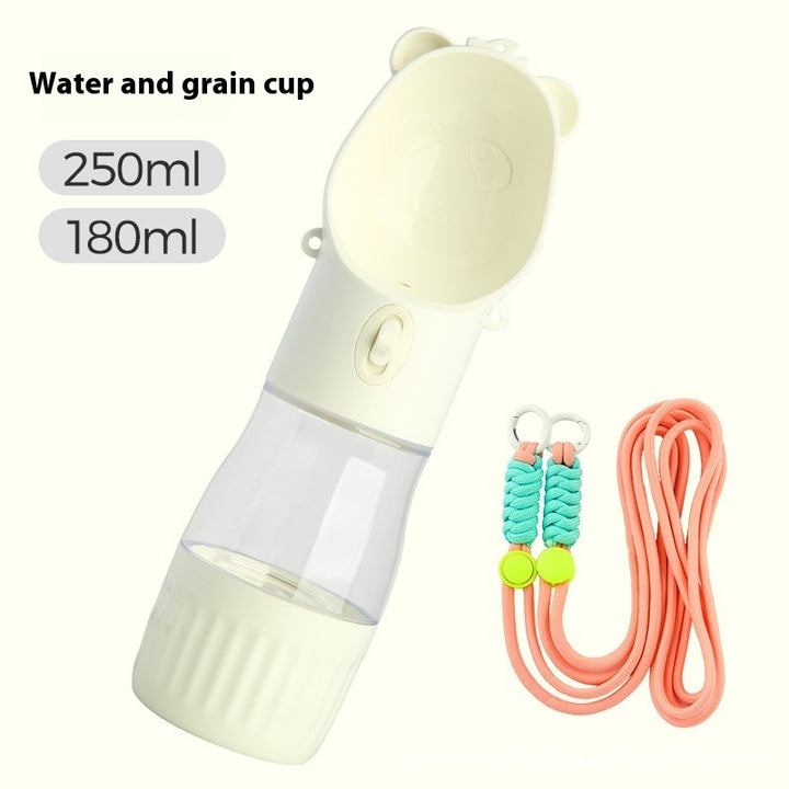 2-in-1 Portable Pet Water & Food Bottle – Travel Essential