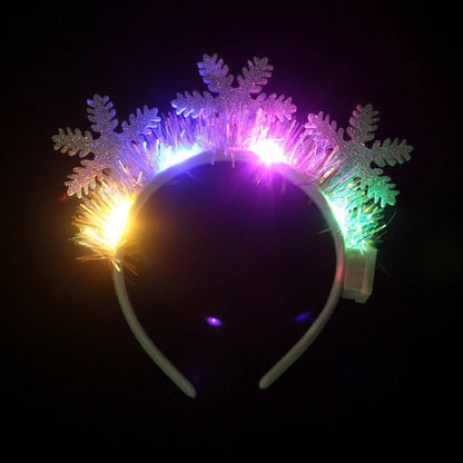 LED Christmas Hair Band | Festive Light-Up Headbands for Holiday Cheer - Reindeer, Candy Cane & Christmas Tree Styles - All Inclusive Family Treasures