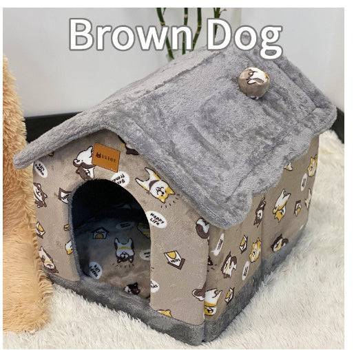 Cozy Cottage Pet House – Warm, Foldable, and Adorable for Dogs & Cats! - All Inclusive Family Treasures