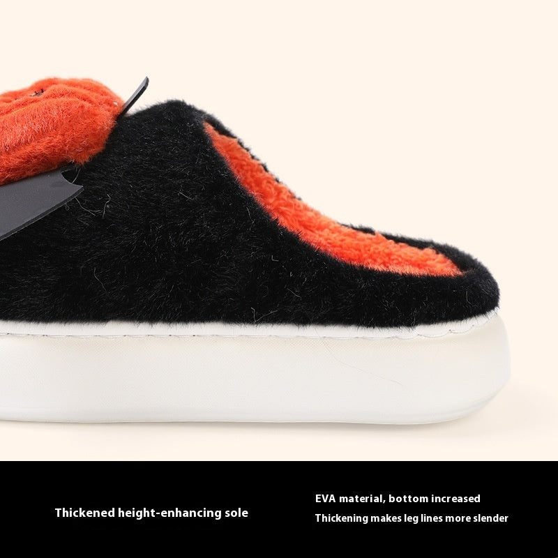 Spooky-Cute Pumpkin Slippers for Halloween Snuggles
