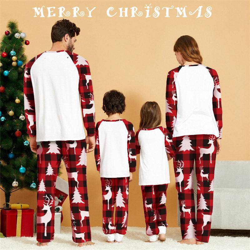 Cozy Christmas Deer Head Print Matching Family Pajamas - Perfect for Holiday Fun! - All Inclusive Family Treasures