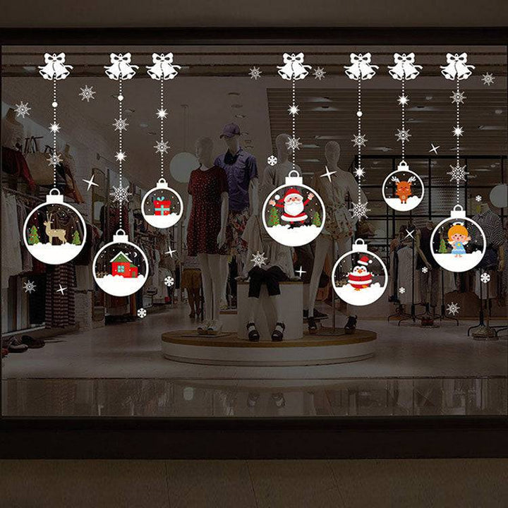 Festive Christmas Wall Stickers – Self-Adhesive Holiday Decor for Windows & Walls - All Inclusive Family Treasures