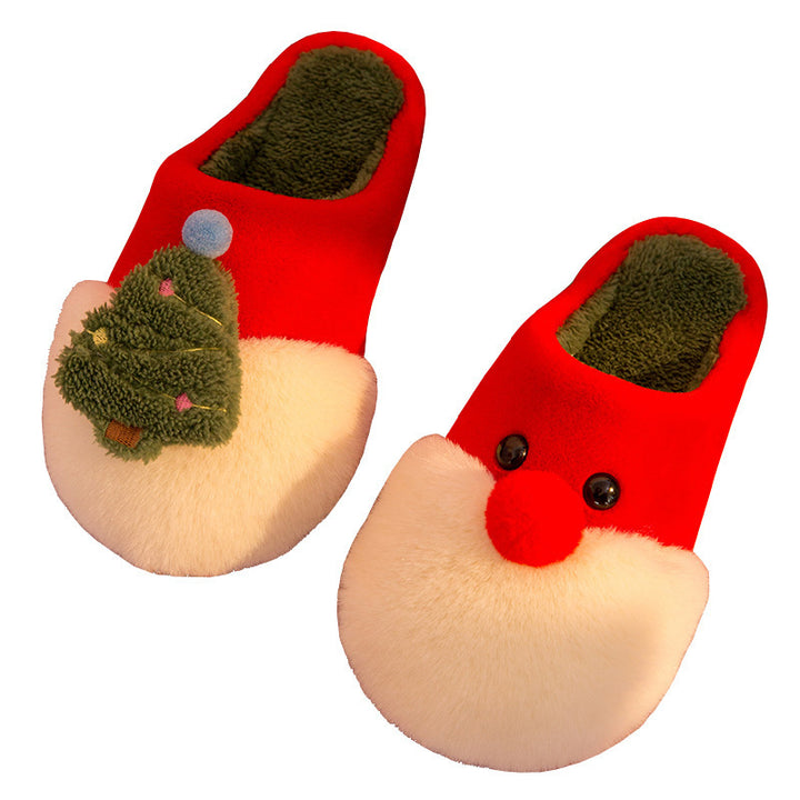 Festive Warmth Christmas Plush Slippers