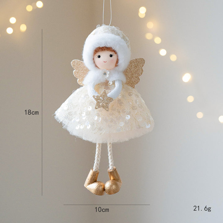 Heavenly Glow: Christmas Angel Girl Ornaments