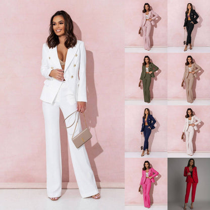 Elegant Women's Double-Breasted Business Suit – Sophisticated Style for Every Occasion - All Inclusive Family Treasures