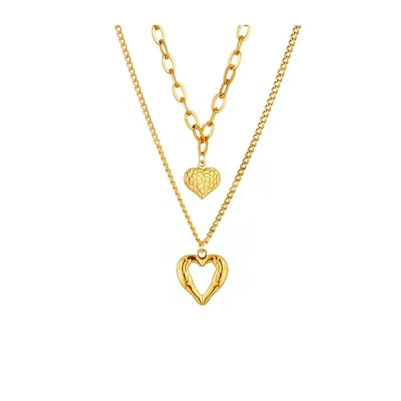 Eternal Elegance Double Heart Necklace - All Inclusive Family Treasures