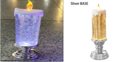 Enchanting Color-Changing LED Glitter Candle – Rechargeable & Waterproof Home Decor - All Inclusive Family Treasures