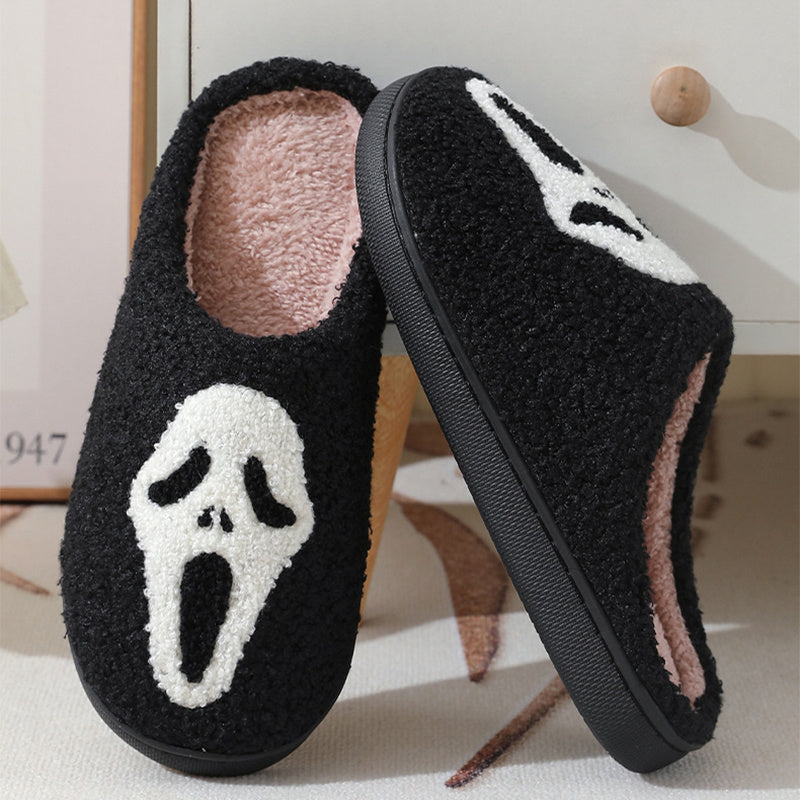 Hauntingly Comfy Halloween Skull Slippers
