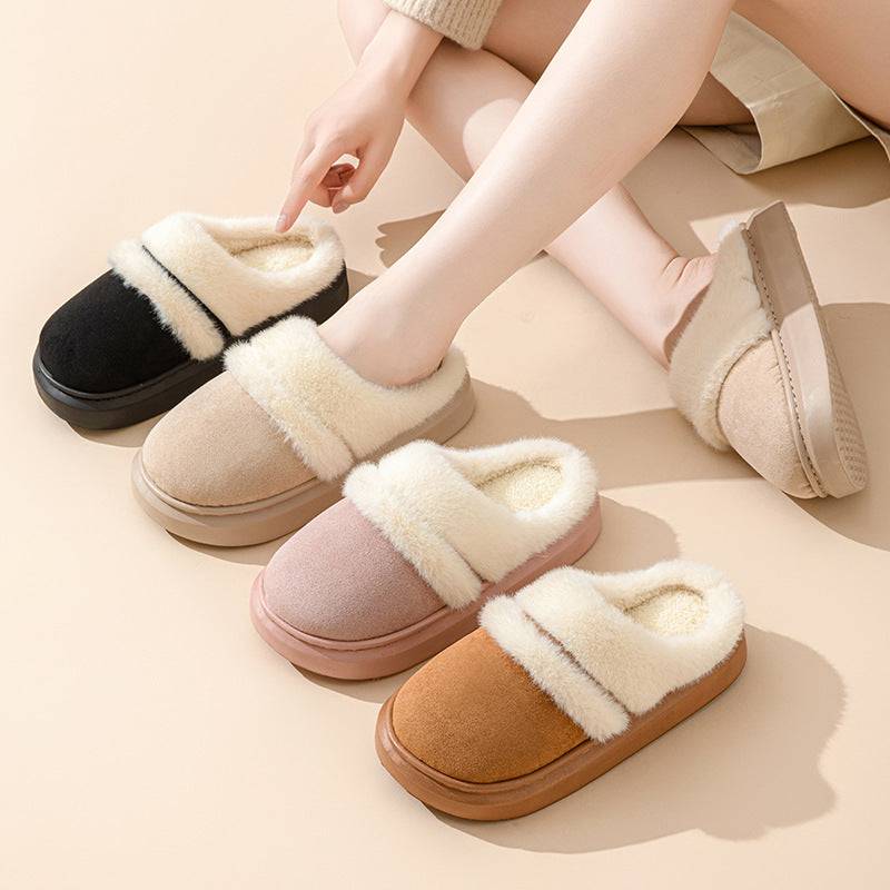 Warm Cotton House Slippers – Plush, Non-Slip Winter Comfort for Women - All Inclusive Family Treasures