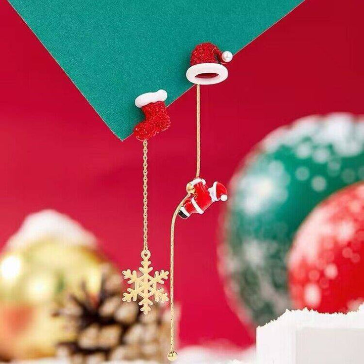 Christmas Tree and Santa Tassel Earrings - Celebrate in Style! - All Inclusive Family Treasures