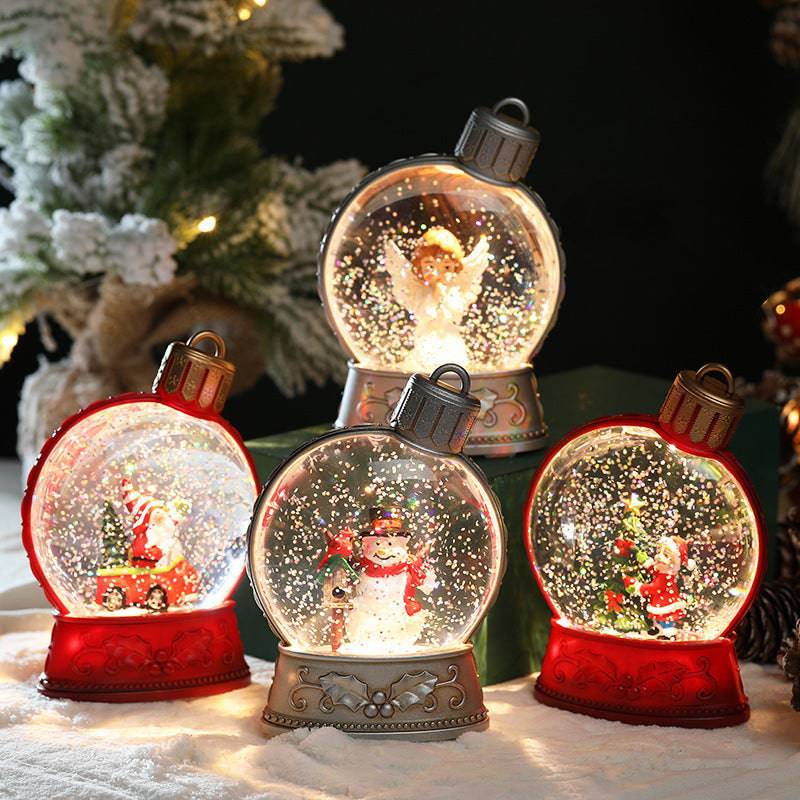 Luminous Christmas LED Snow Globe – Festive Holiday Scene Collection - All Inclusive Family Treasures