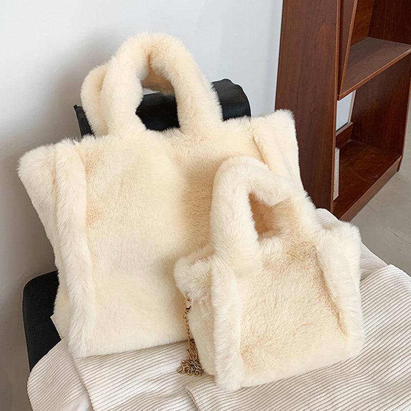 Winter Plush Handbag – Stylish and Cozy Tote for Women - All Inclusive Family Treasures