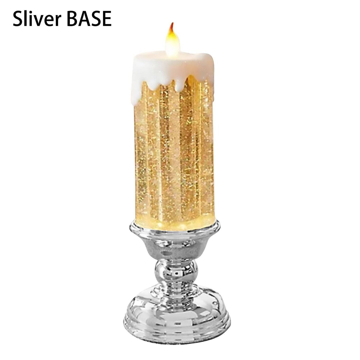 Enchanting Color-Changing LED Glitter Candle – Rechargeable & Waterproof Home Decor - All Inclusive Family Treasures