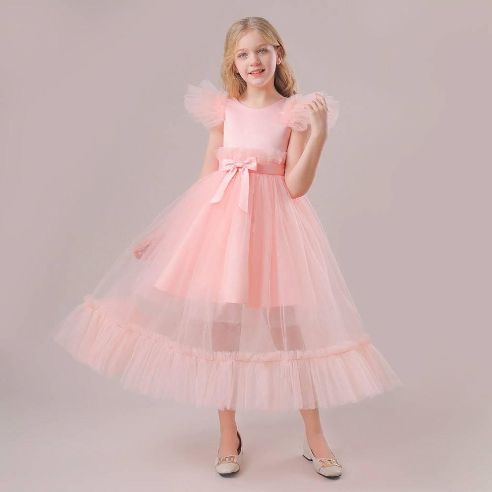 Whimsical Grace: Flounced Sleeve Bow Pettiskirt - All Inclusive Family Treasures