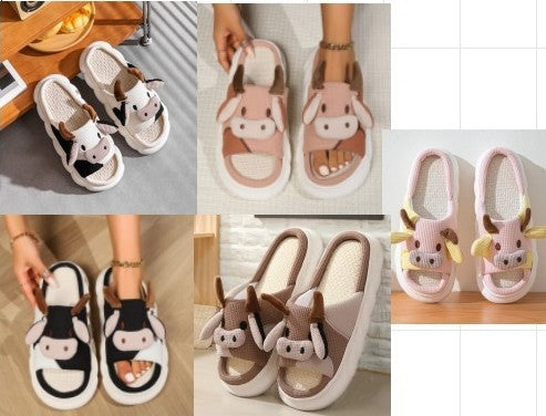 Moo-ve Into Comfort with Cozy Cow Slippers!