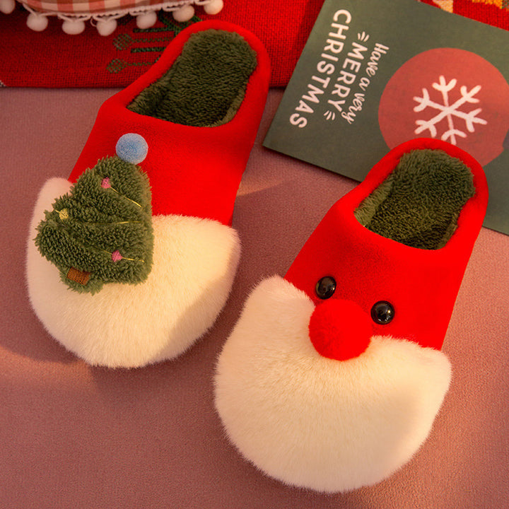 Festive Warmth Christmas Plush Slippers