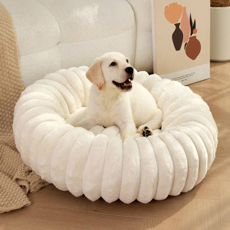 Rabbit Fur Plush Pet Bed - Ultra-Soft Dog Bed & Cat Kennel for Ultimate Comfort - All Inclusive Family Treasures